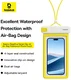 Baseus IPX8 DeepDive Waterdichte Telefoonhoes tot 7.2 Inch Geel / Wit afbeelding 3