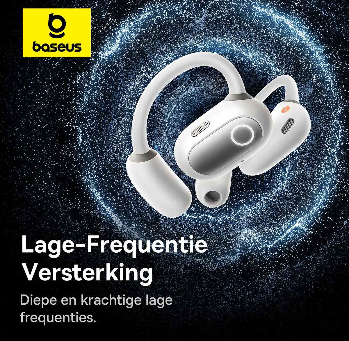Baseus Eli Sport 1 Open-Ear Oordopjes met Nekband Wit afbeelding 5