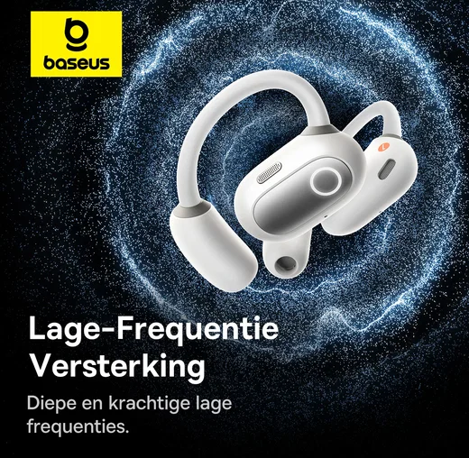 Baseus Eli Sport 1 Open-Ear Oordopjes met Nekband Wit afbeelding 5