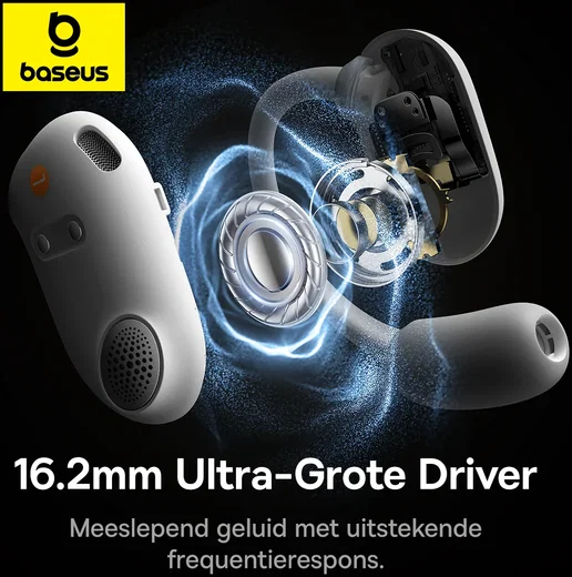 Baseus Eli Sport 1 Open-Ear Oordopjes met Nekband Wit afbeelding 6