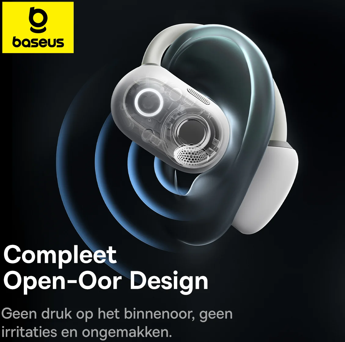 Baseus Eli Sport 1 Open-Ear Oordopjes met Nekband Wit afbeelding 7