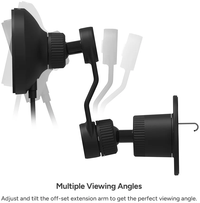 Mophie Qi2 MagSafe Ventilatierooster Telefoonhouder met 30W Lader Zwart afbeelding 9