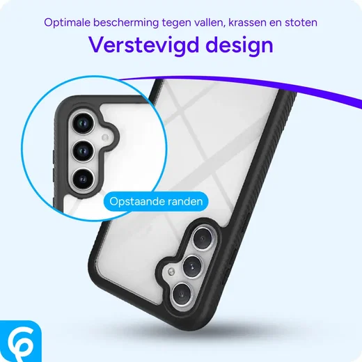 Samsung Galaxy A35 Hoesje Full Protect 360° Cover Hybride Zwart afbeelding 2