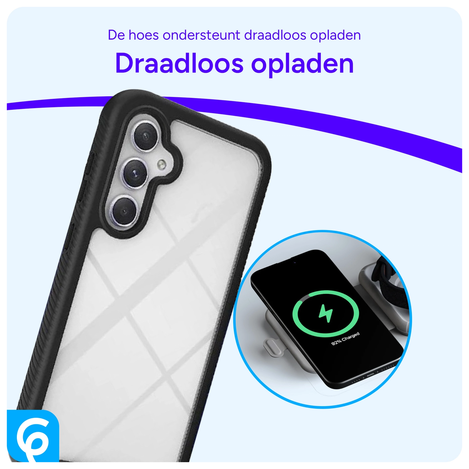 Samsung Galaxy A35 Hoesje Full Protect 360° Cover Hybride Zwart afbeelding 5