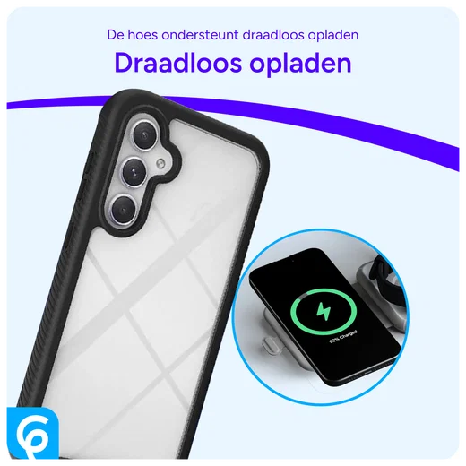 Samsung Galaxy A35 Hoesje Full Protect 360° Cover Hybride Zwart afbeelding 5