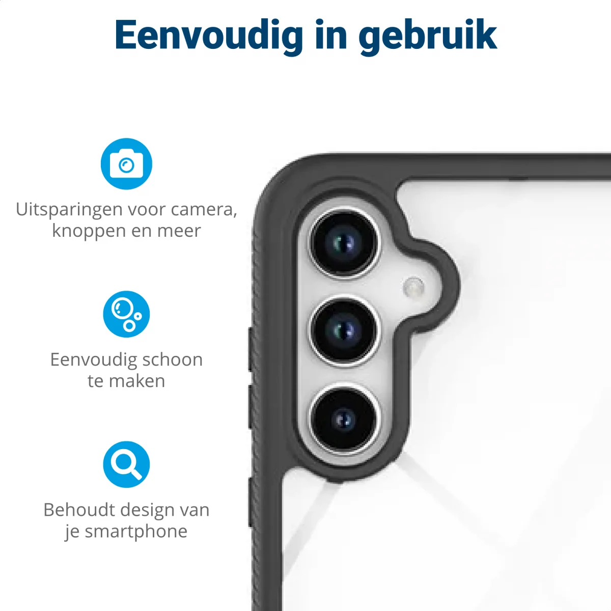 Samsung Galaxy A35 Hoesje Full Protect 360° Cover Hybride Blauw afbeelding 5