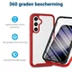 Samsung Galaxy A35 Hoesje Full Protect 360° Cover Hybride Rood afbeelding 2
