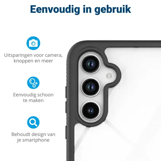 Samsung Galaxy A35 Hoesje Full Protect 360° Cover Hybride Rood afbeelding 5