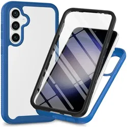 Samsung Galaxy A55 Hoesje Full Protect 360° Cover Hybride Blauw afbeelding