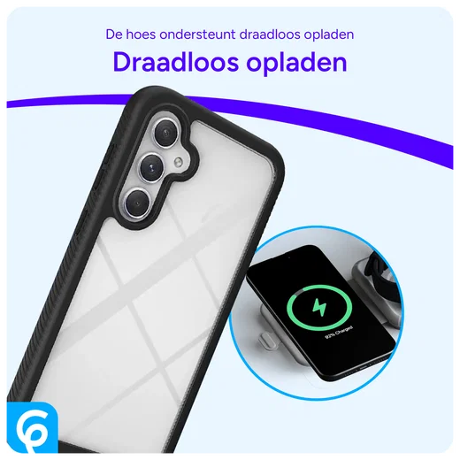 Samsung Galaxy A55 Hoesje Full Protect 360° Cover Hybride Blauw afbeelding 5
