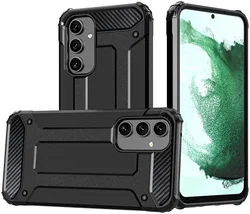 Samsung Galaxy A35 Hoesje Shock Proof Hybride Back Cover Zwart afbeelding