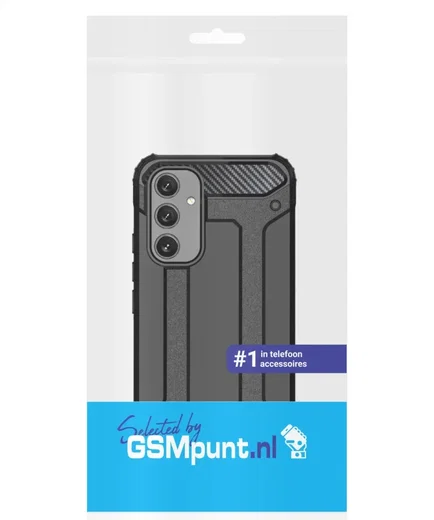 Samsung Galaxy A35 Hoesje Shock Proof Hybride Back Cover Zwart afbeelding 9