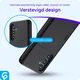Samsung Galaxy A55 Hoesje met Slider Kaarthouder Back Cover Zwart afbeelding 2