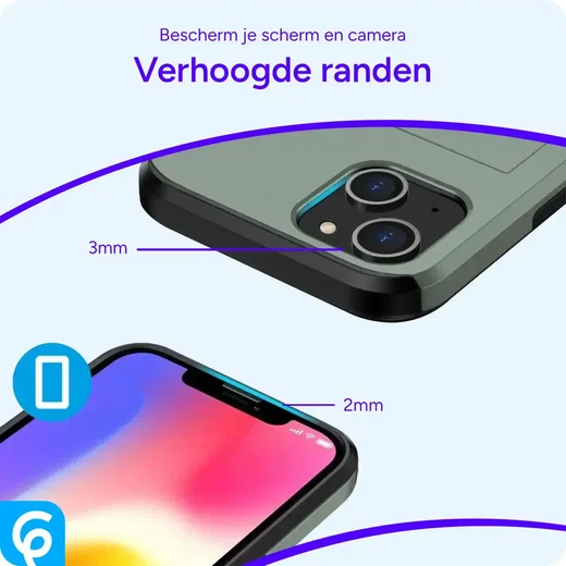 Samsung Galaxy A55 Hoesje met Slider Kaarthouder Back Cover Groen afbeelding 7