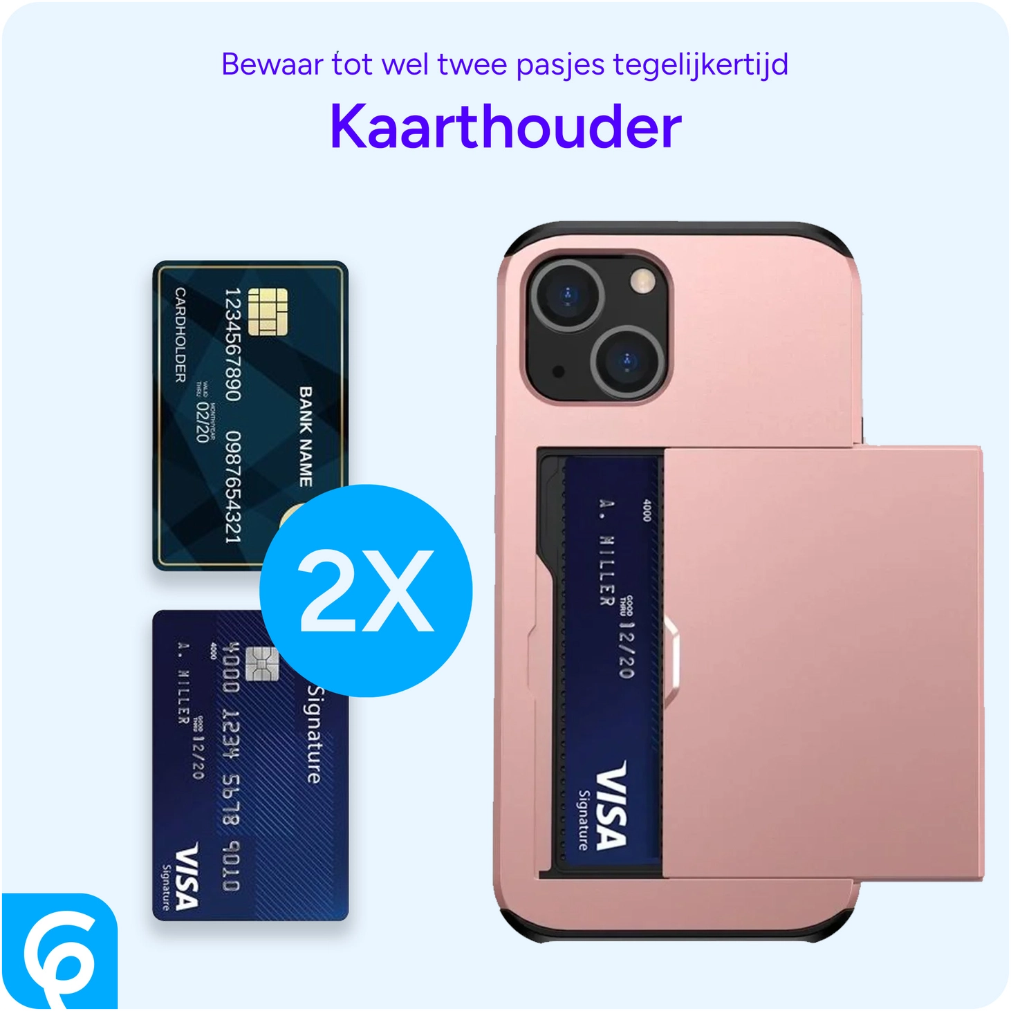 Samsung Galaxy A55 Hoesje met Slider Kaarthouder Back Cover Roze afbeelding 12