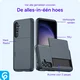 Samsung Galaxy A55 Hoesje met Slider Kaarthouder Back Cover Blauw afbeelding 4