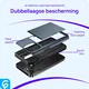 Samsung Galaxy A55 Hoesje met Slider Kaarthouder Back Cover Blauw afbeelding 10