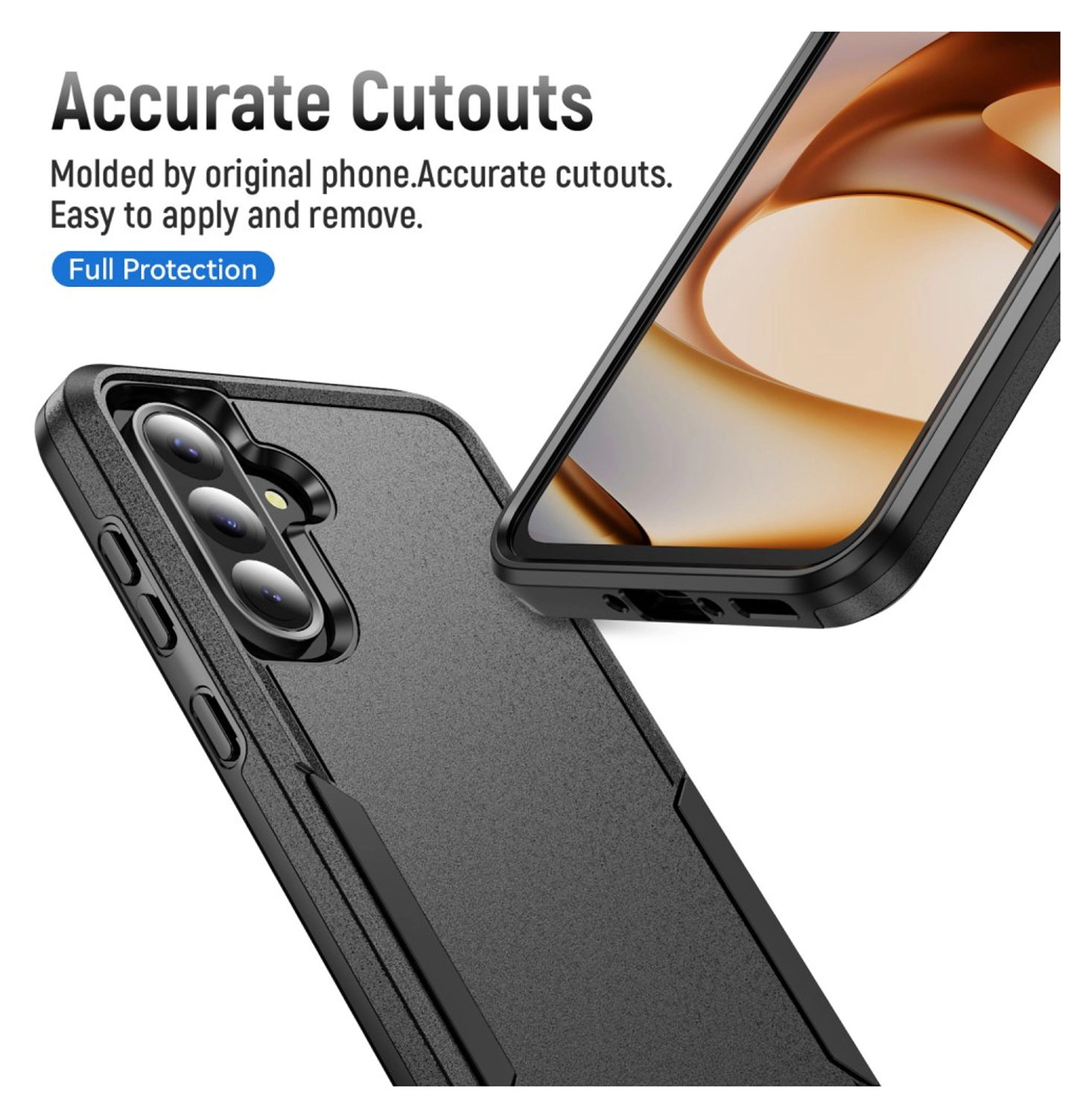 Samsung Galaxy A55 Hoesje Schokbestendige Hardcase Back Cover Zwart afbeelding 7