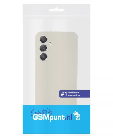 Samsung Galaxy A35 Hoesje met Camera Bescherming Dun TPU Beige afbeelding 6