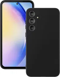 Samsung Galaxy A55 Hoesje met Camera Bescherming Dun TPU Zwart afbeelding