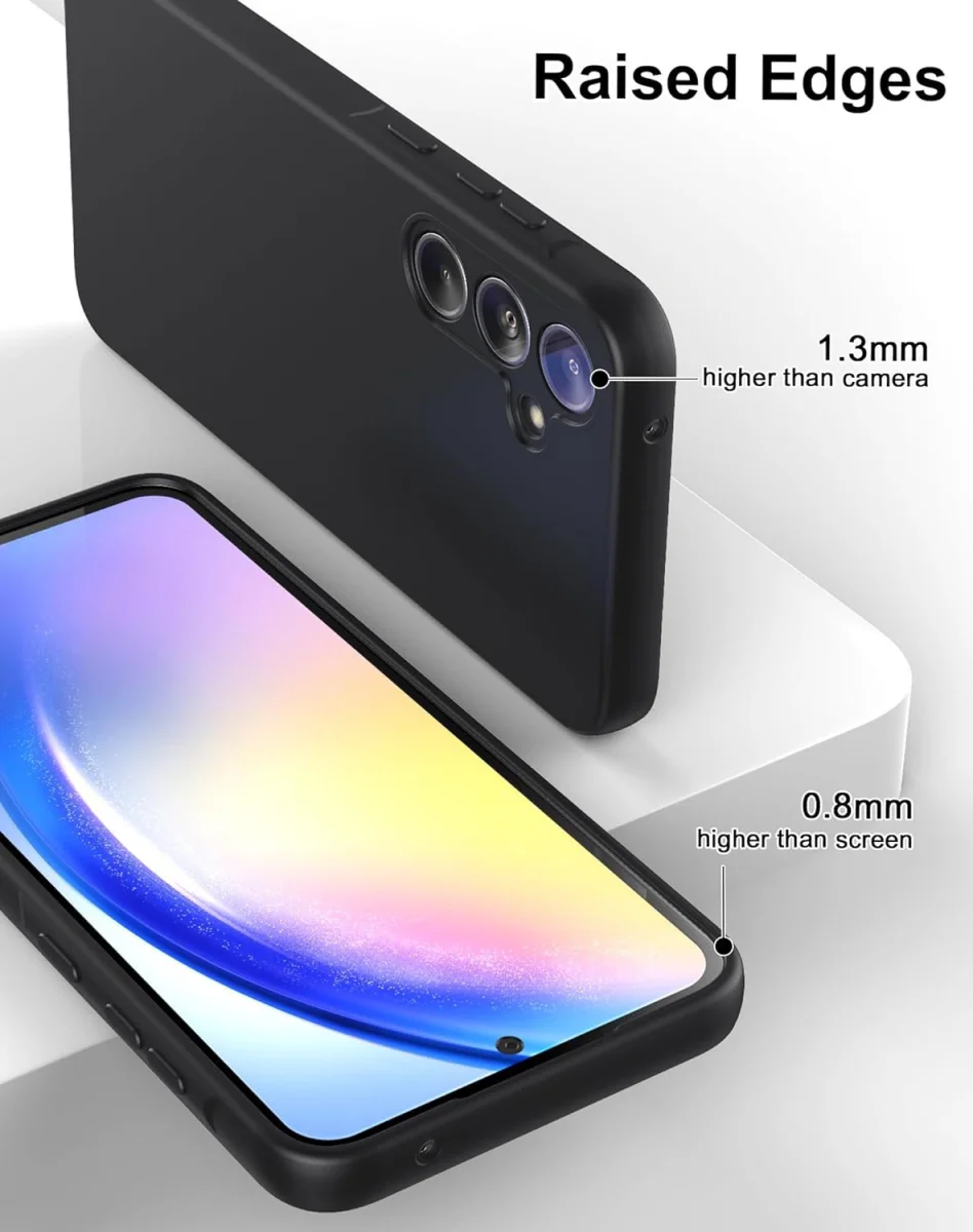 Samsung Galaxy A55 Hoesje met Camera Bescherming Dun TPU Zwart afbeelding 2