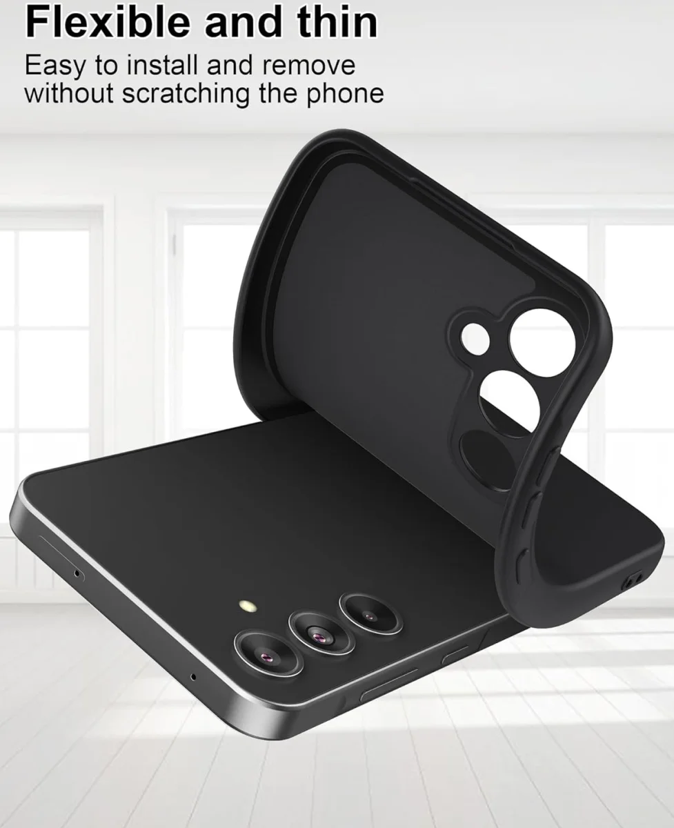 Samsung Galaxy A55 Hoesje met Camera Bescherming Dun TPU Zwart afbeelding 4