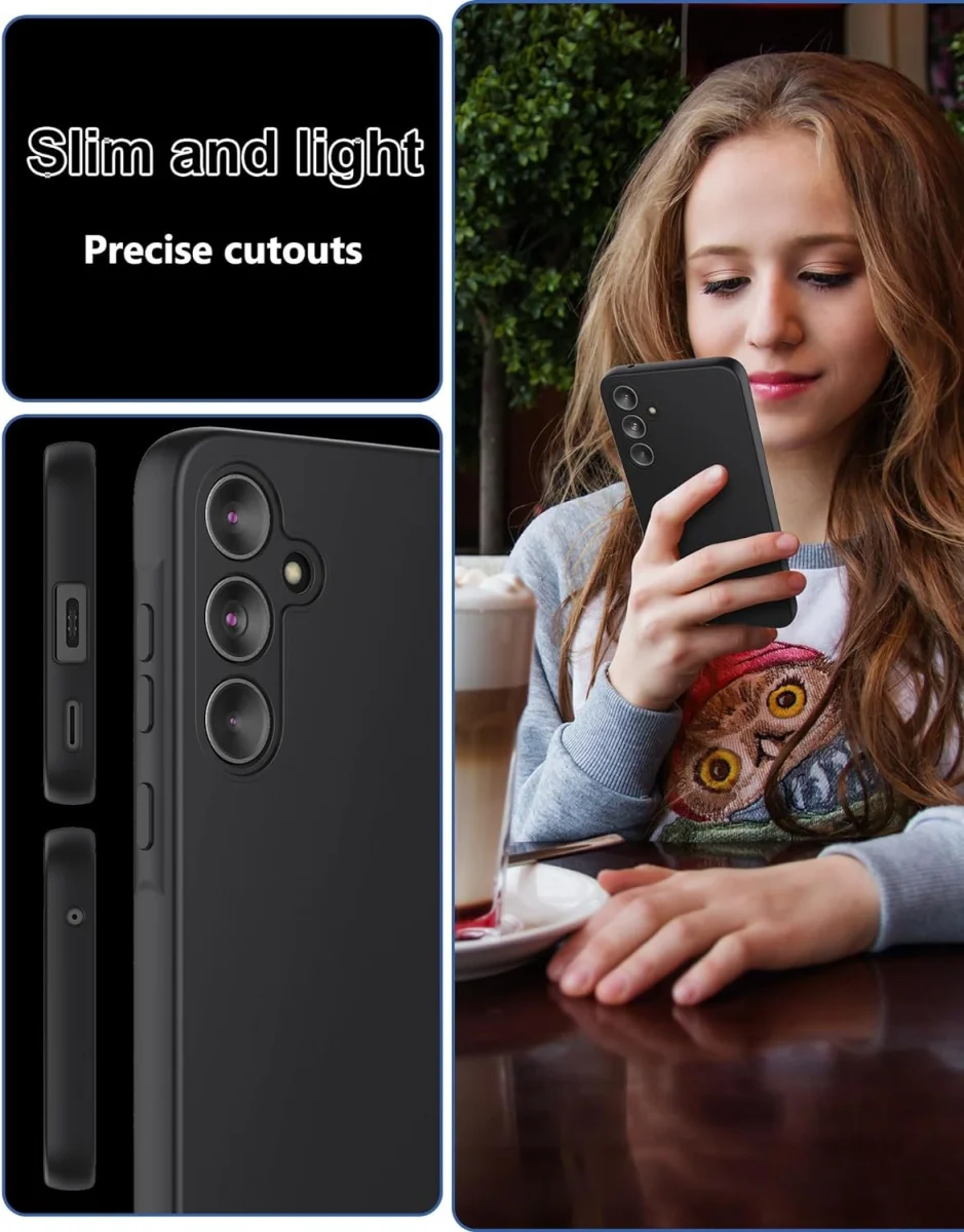 Samsung Galaxy A55 Hoesje met Camera Bescherming Dun TPU Zwart afbeelding 6