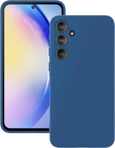 Samsung Galaxy A55 Hoesje met Camera Bescherming Dun TPU Blauw afbeelding 1