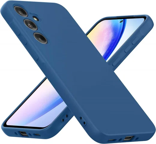 Samsung Galaxy A55 Hoesje met Camera Bescherming Dun TPU Blauw afbeelding 5