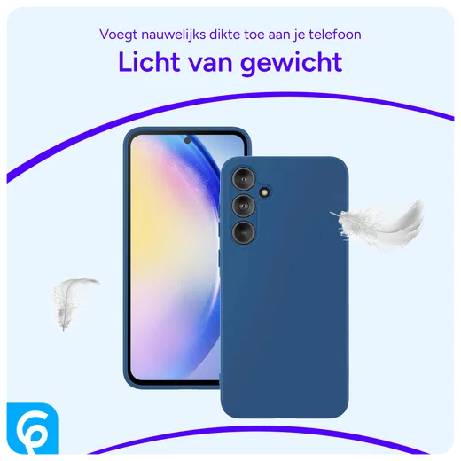 Samsung Galaxy A55 Hoesje met Camera Bescherming Dun TPU Blauw afbeelding 2