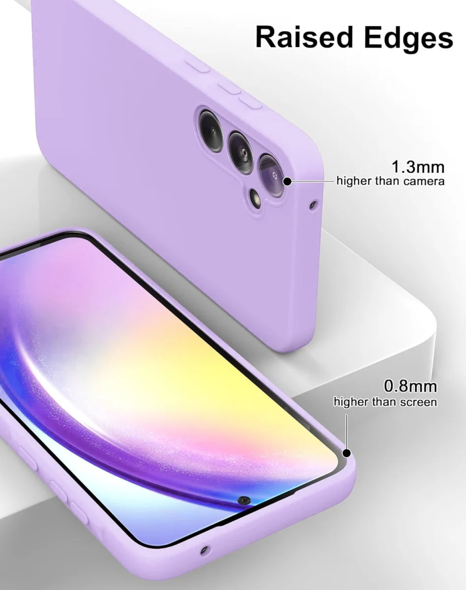 Samsung Galaxy A55 Hoesje met Camera Bescherming Dun TPU Paars afbeelding 2