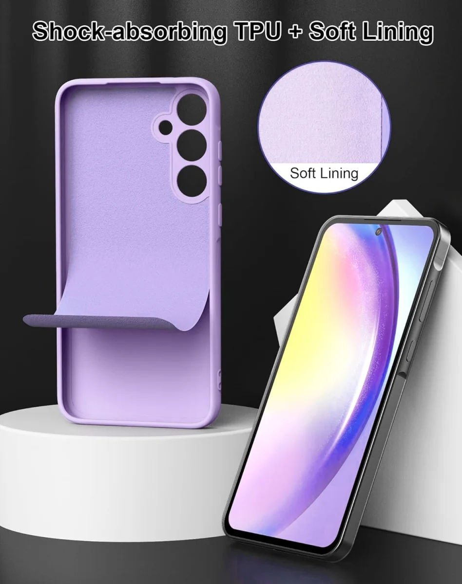 Samsung Galaxy A55 Hoesje met Camera Bescherming Dun TPU Paars afbeelding 4