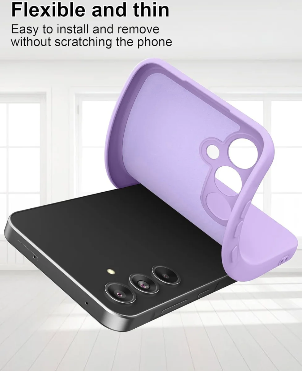 Samsung Galaxy A55 Hoesje met Camera Bescherming Dun TPU Paars afbeelding 5