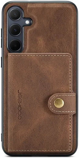 CaseMe JH-01 Samsung Galaxy A55 Hoesje Magnetische Kaarthouder Bruin afbeelding 11