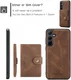 CaseMe JH-01 Samsung Galaxy A55 Hoesje Magnetische Kaarthouder Bruin afbeelding 5