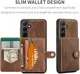 CaseMe JH-01 Samsung Galaxy A55 Hoesje Magnetische Kaarthouder Bruin afbeelding 7