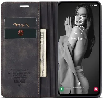 CaseMe 013 Samsung Galaxy A55 Hoesje Book Case met Standaard Zwart