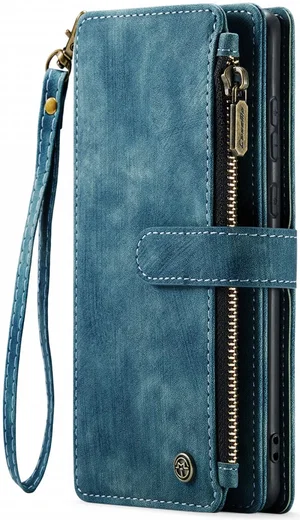 CaseMe C30 Samsung Galaxy A55 Hoesje Pasjeshouder Book Case Blauw afbeelding 1