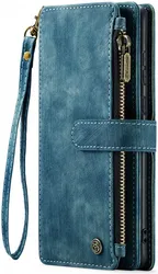 CaseMe C30 Samsung Galaxy A55 Hoesje Pasjeshouder Book Case Blauw afbeelding