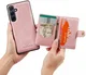 CaseMe JH-01 Samsung Galaxy A35 Hoesje Magnetische Kaarthouder Roze afbeelding 9