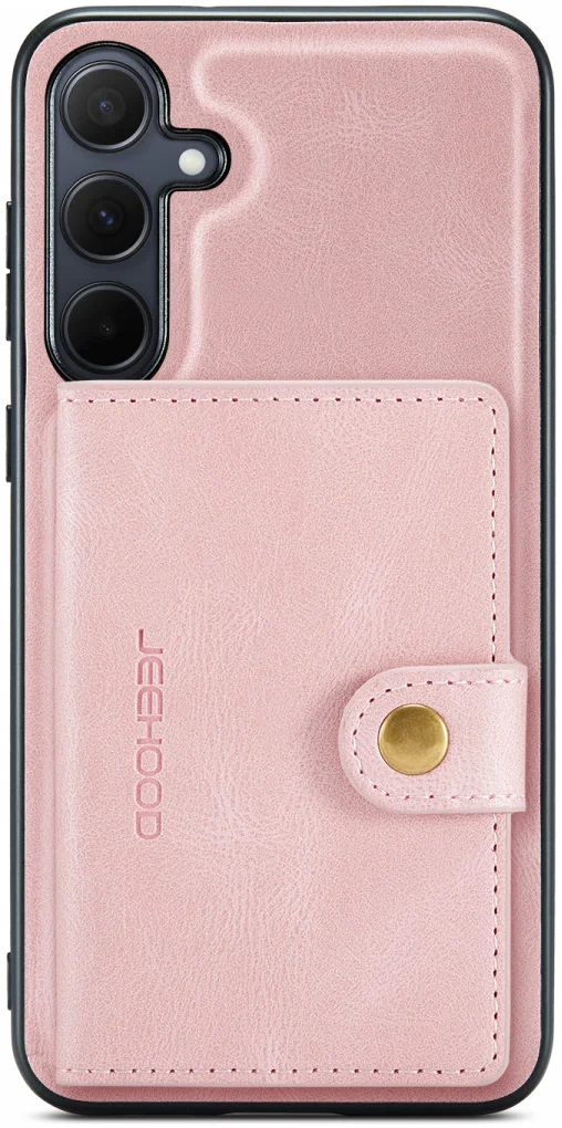CaseMe JH-01 Samsung Galaxy A35 Hoesje Magnetische Kaarthouder Roze afbeelding 12