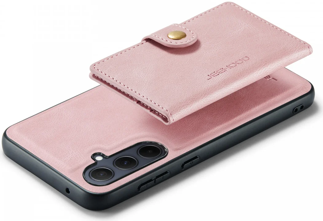 CaseMe JH-01 Samsung Galaxy A35 Hoesje Magnetische Kaarthouder Roze afbeelding 14