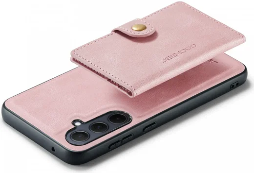 CaseMe JH-01 Samsung Galaxy A35 Hoesje Magnetische Kaarthouder Roze afbeelding 14