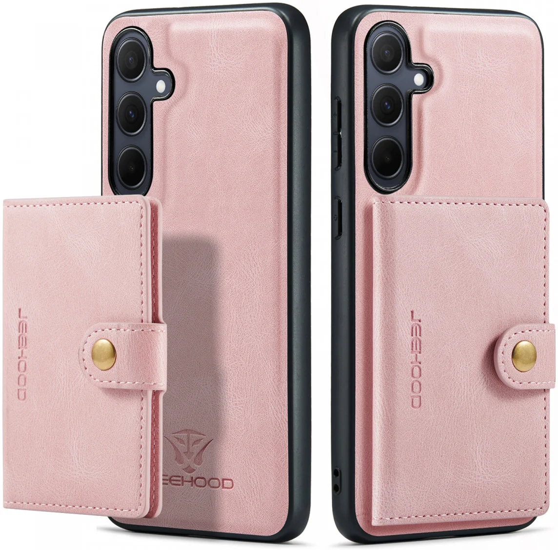 CaseMe JH-01 Samsung Galaxy A35 Hoesje Magnetische Kaarthouder Roze afbeelding 17