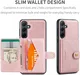 CaseMe JH-01 Samsung Galaxy A35 Hoesje Magnetische Kaarthouder Roze afbeelding 6