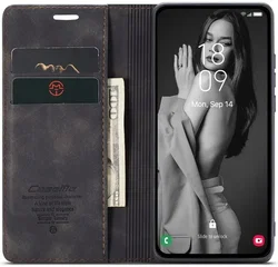 CaseMe 013 Samsung Galaxy A35 Hoesje Book Case met Standaard Zwart afbeelding
