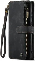 CaseMe C30 Samsung Galaxy A35 Hoesje Pasjeshouder Book Case Zwart afbeelding