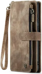 CaseMe C30 Samsung Galaxy A35 Hoesje Pasjeshouder Book Case Bruin afbeelding