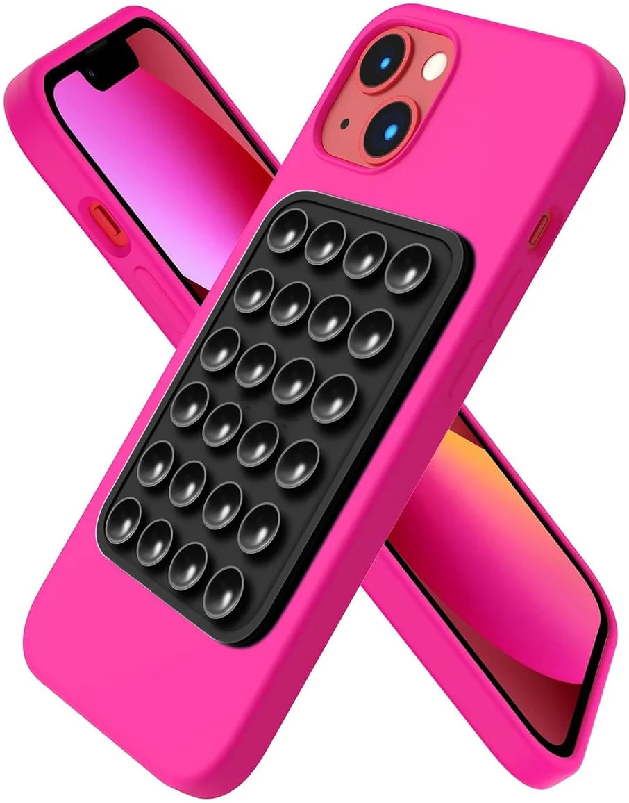 SBG Silliconen Zelfklevende Zuignapjes Sticker Telefoon Houder Zwart afbeelding 2
