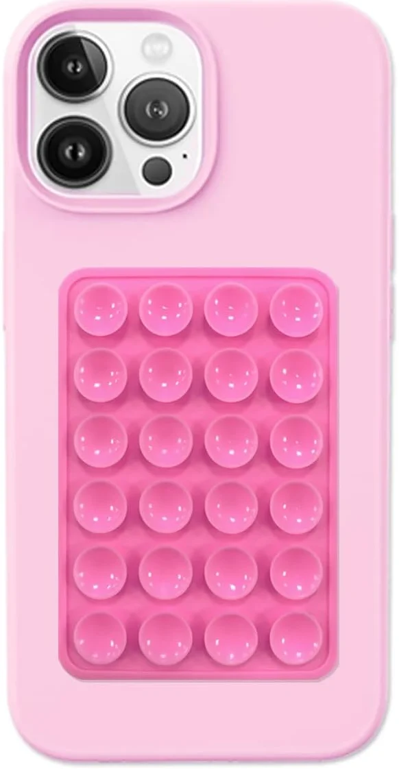 SBG Silliconen Zelfklevende Zuignapjes Sticker Telefoon Houder Roze afbeelding 1